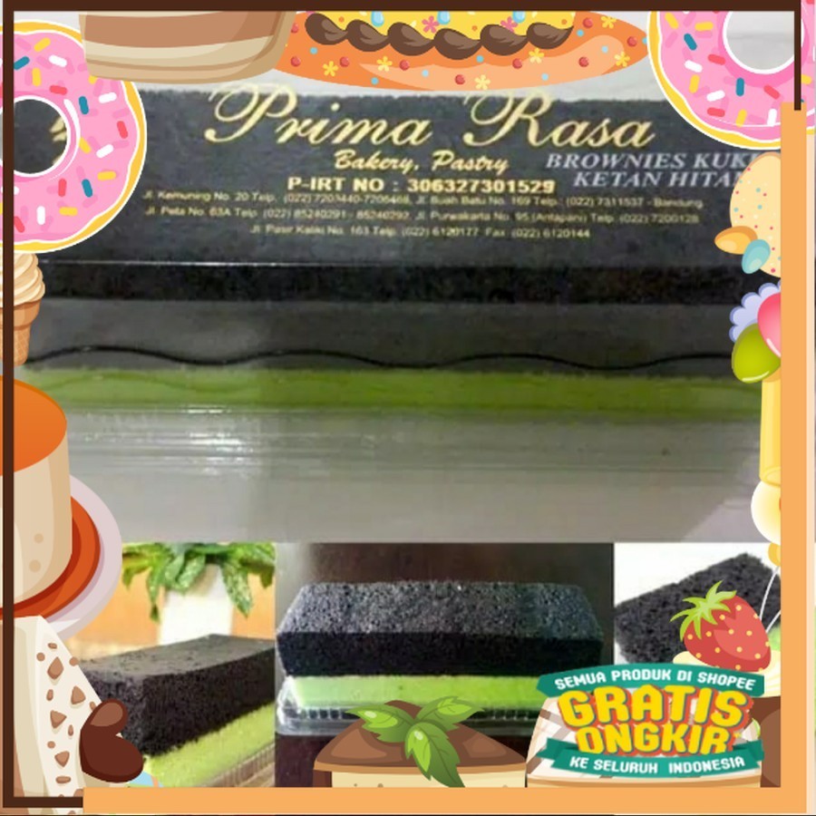 

Prima Rasa Brownies Kukus Ketan Hitam Pandan Primarasa Bandung/Bronies/ King J Snack