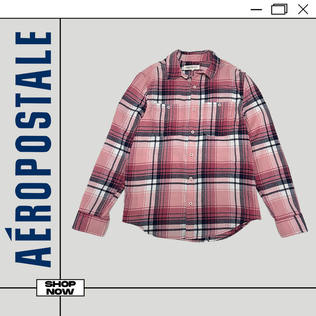 Damasaki Kemeja Flanel Wanita Long Sleeve Plaid Pink Muda Flannel Button-Down Shirt