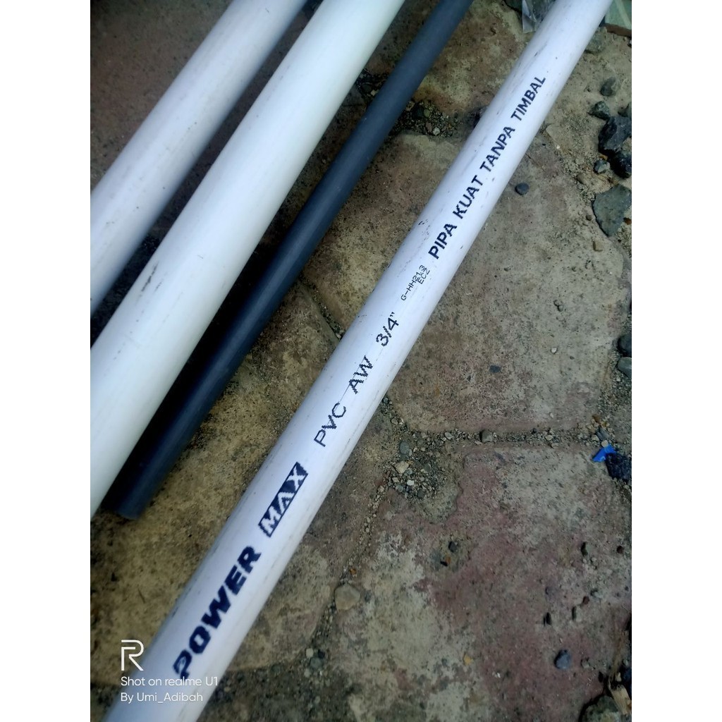Pipa PVC Power Max 3/4" Inch AW per 1 Meter Pipa Paralon murah - Pipa Kuat Tanpa Timbal
