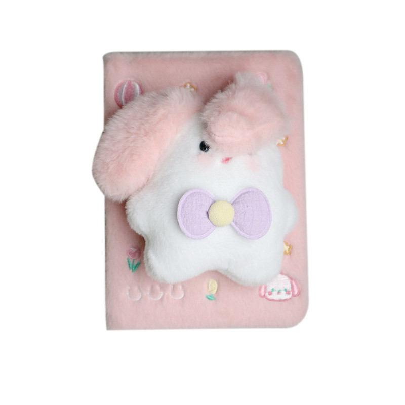 

Girls Stasioner Supply A5 Floral Plush Diary Book Anak Sekolah Catatan Fancy Notebook
