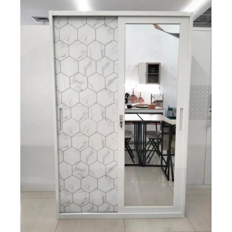 

PROMO SPESIAL Lemari pakaian selma alexis 120cm marble lemari geser lemari sleeding lemari besi lemari 2 pintu lemari kaca