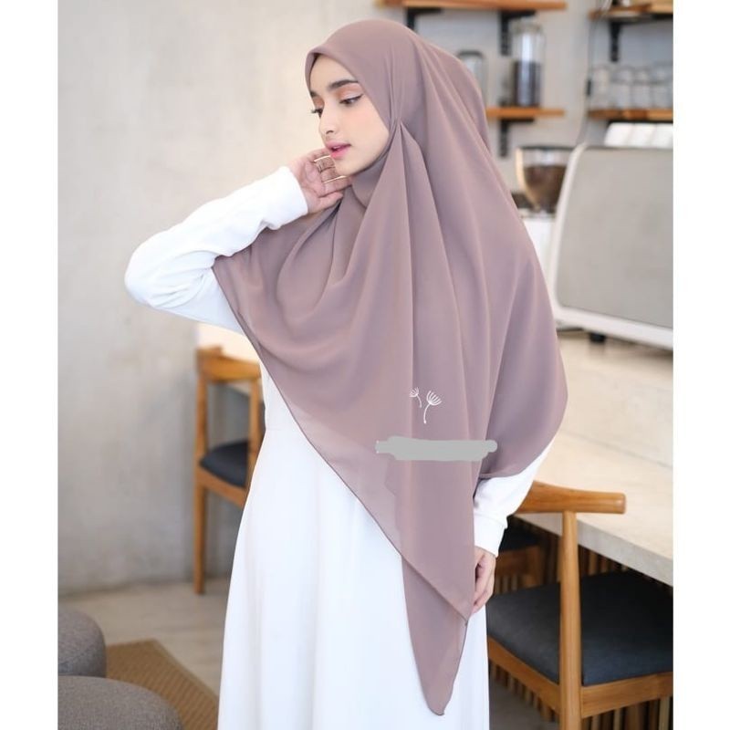 Jasmine Syari Hijab Segi empat Syari Ceruty Babydoll Armani size 140×140cm Jilbab Ceruty Babydoll Pr