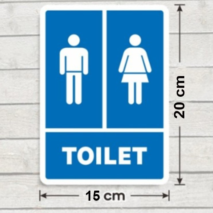 

SIGN LABEL STICKER K3 RAMBU TOILET 15 x 20CM