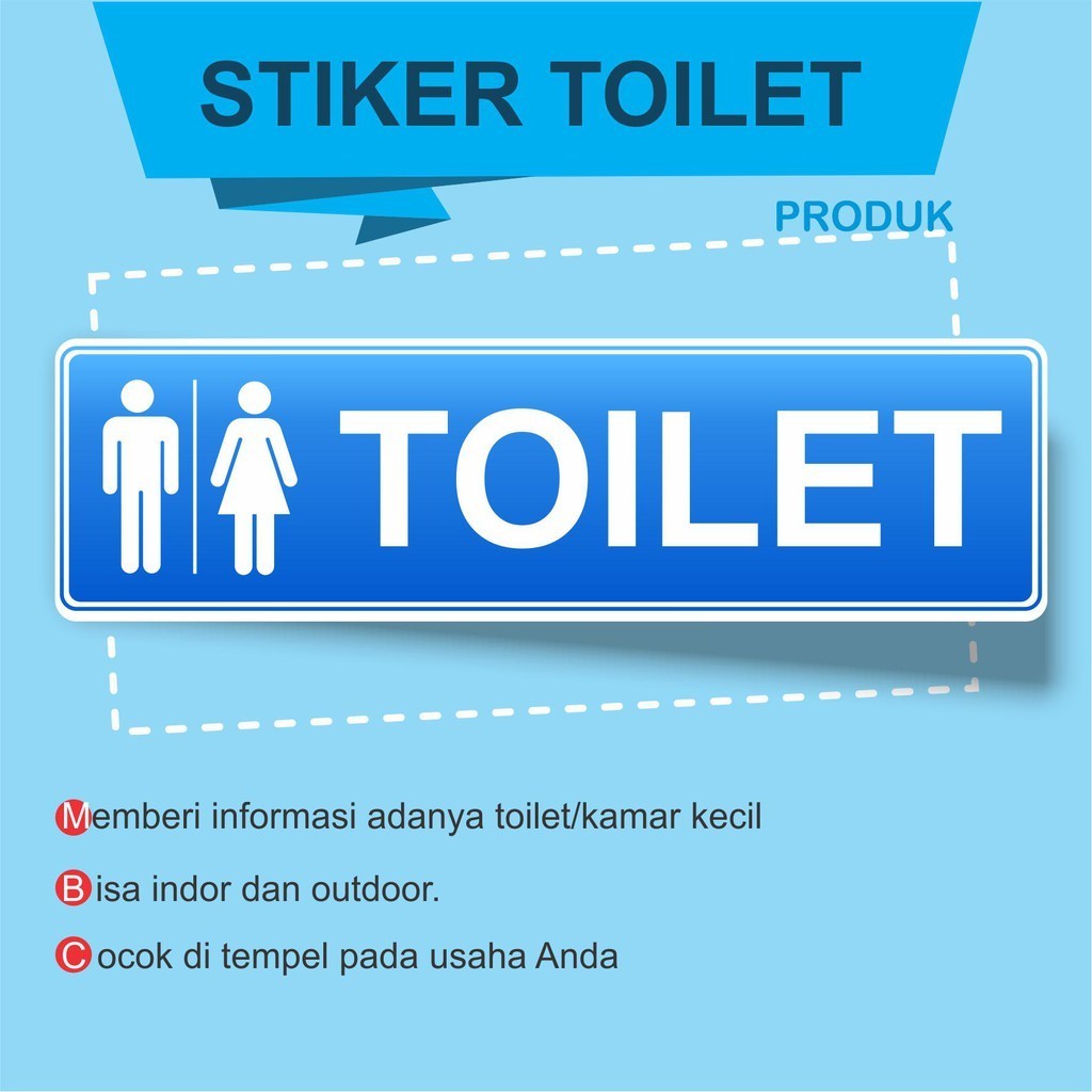 

STIKER PETUNJUK TEMPAT TOILET UNTUK KANTOR/USAHA