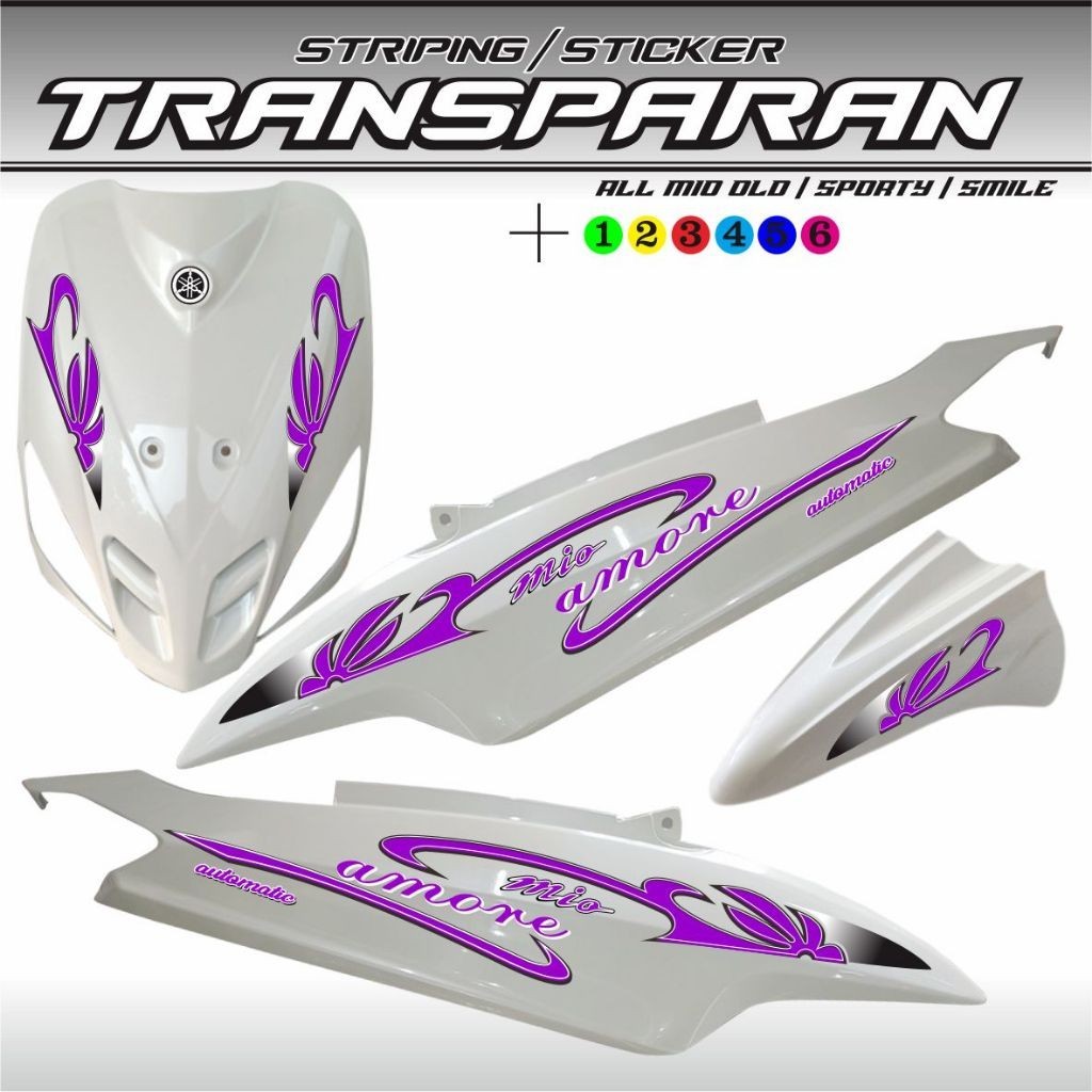 STIKER TRANSPARAN ORIGINAL Striping mio trandfaran UV variasi / stiker transfaran bening all mio old