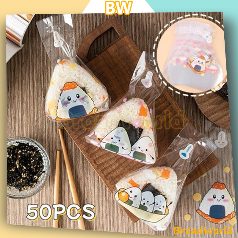 

BW 1 PACK (ISI 50 PCS) Plastik Onigiri Segitiga