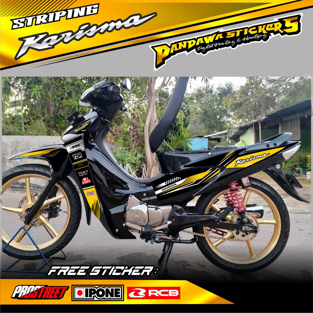 STRIPING VARIASI MOTOR HONDA KARISMA / STIKER VARIASI MOTOR HONDA KARISMA