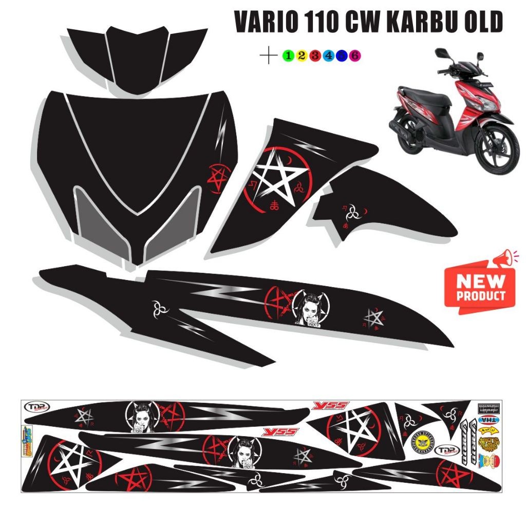 STIKER MOTOR VARIO CW OLD 110 / VARIASI STRIPING VARIO CW VARIASI KEREN