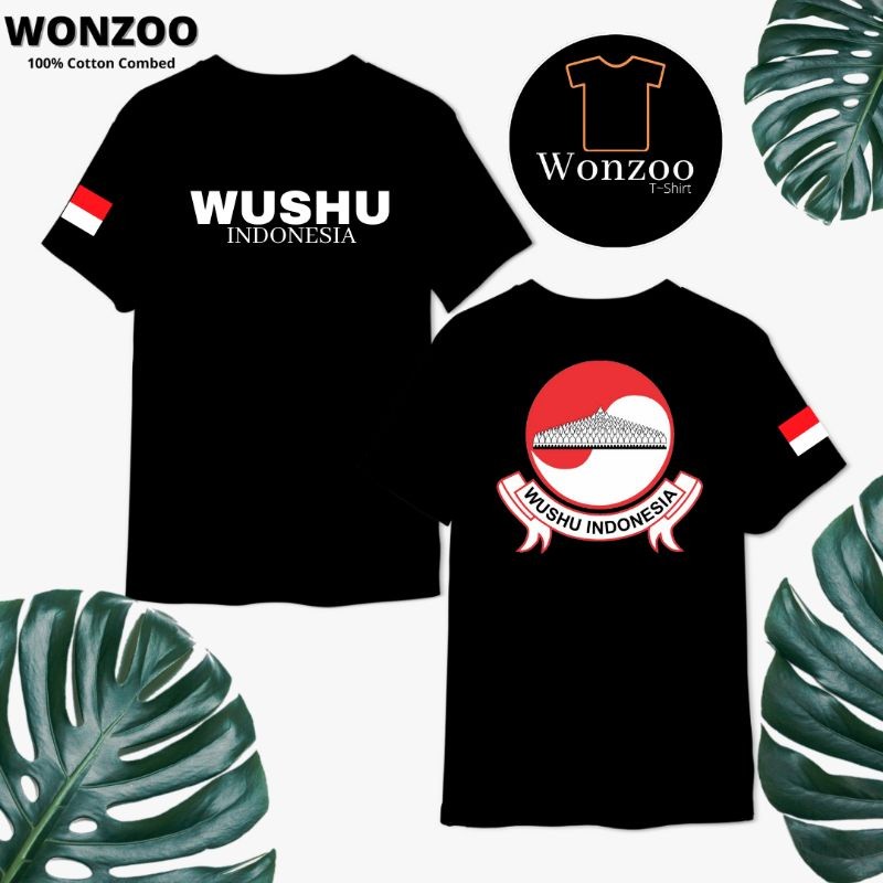 KAOS WUSHU INDONESIA BAJU T-SHIRT (BAYAR DITEMPAT)