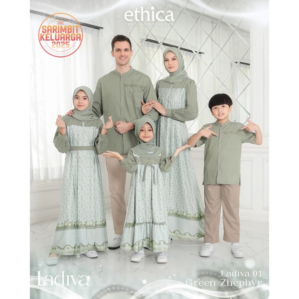 SARIMBIT LADIVA 01 - Gamis Dewasa / Sarimbit Ethica 2024