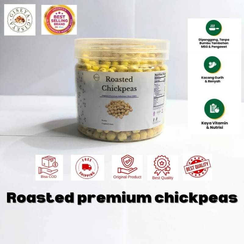 

Roasted Premium Chickpeas in Jar Kacang Arab Panggang Kemasan Toples