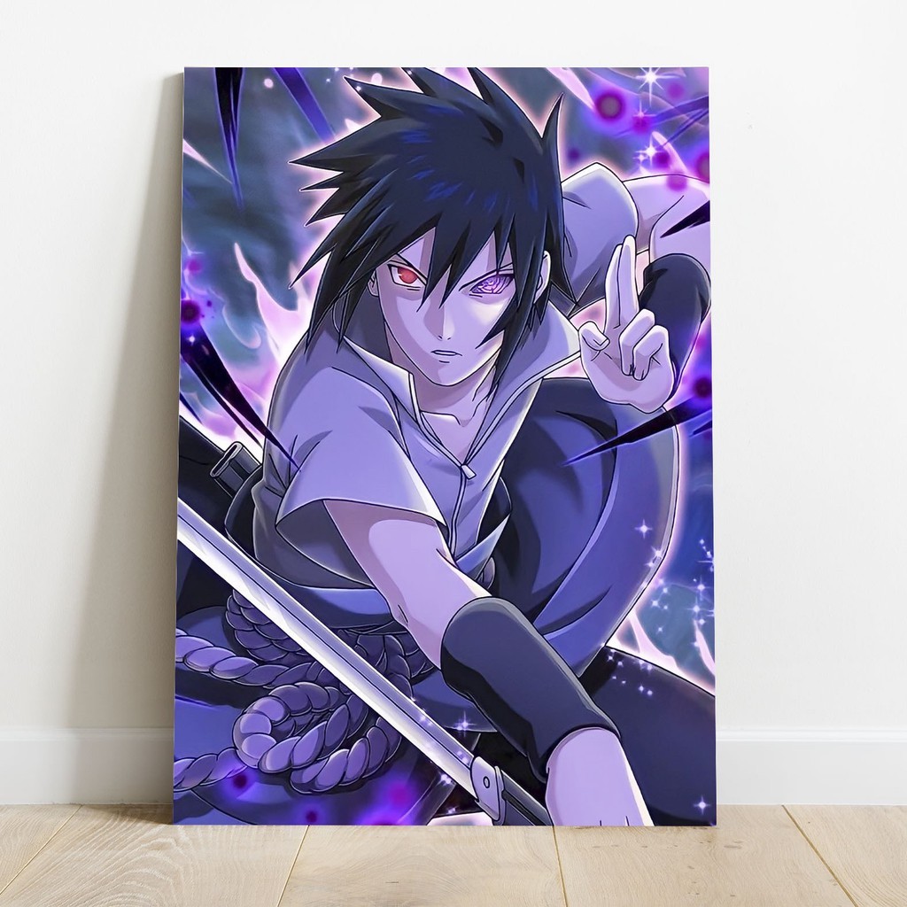 BRS POSTER SASUKE UCHIHA NARUTO SAGE MODE ANIMASI ANIME SENI FOTO IMAGE WALLPAPER HIASAN DINDING PAJ