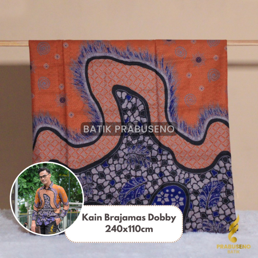 BRAJAMAS DOBBY Kain Bahan  Meteran  Wanita Pria Premium Halus Motif Elegan Modern  Terbaru Katun Sol