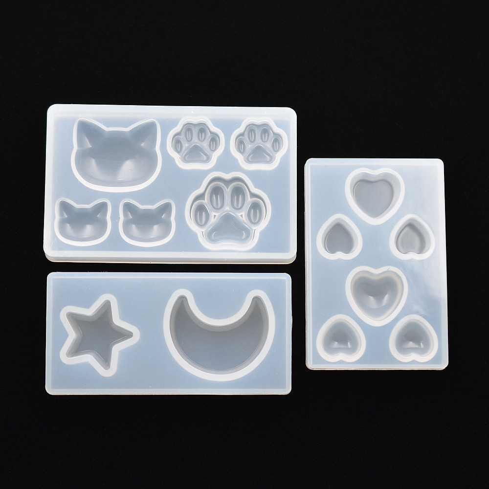 

SNASAN Cat Paw Claw Heart Moon Star Silicone Mold Handmade DIY Jewelry Making Epoxy Resin Silicone Casting Mould