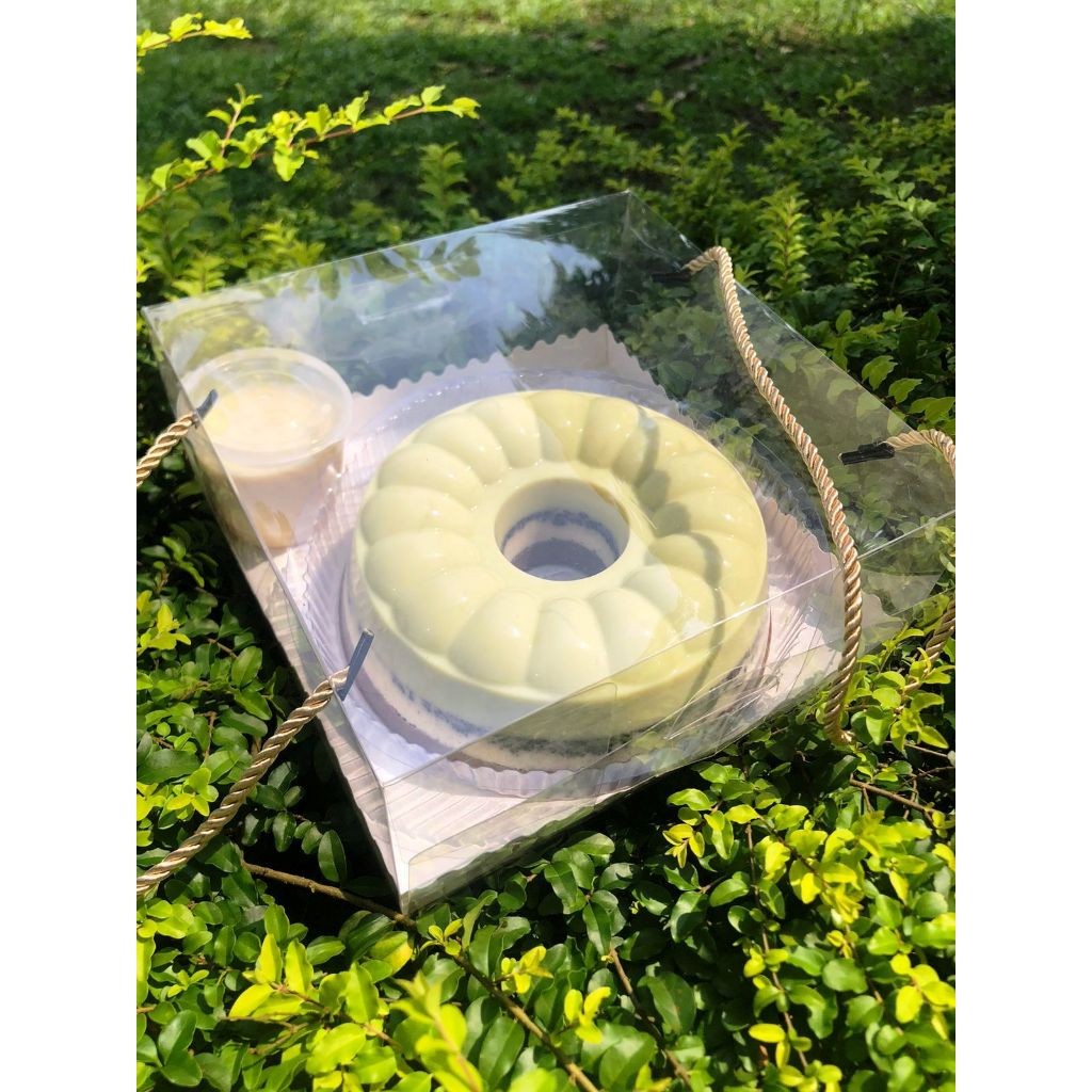 

pekanbaru / Cake Box Hampers / Kotak Kue Hampers / Pudding Mika Bening Tali Gold Berbagai Ukuran