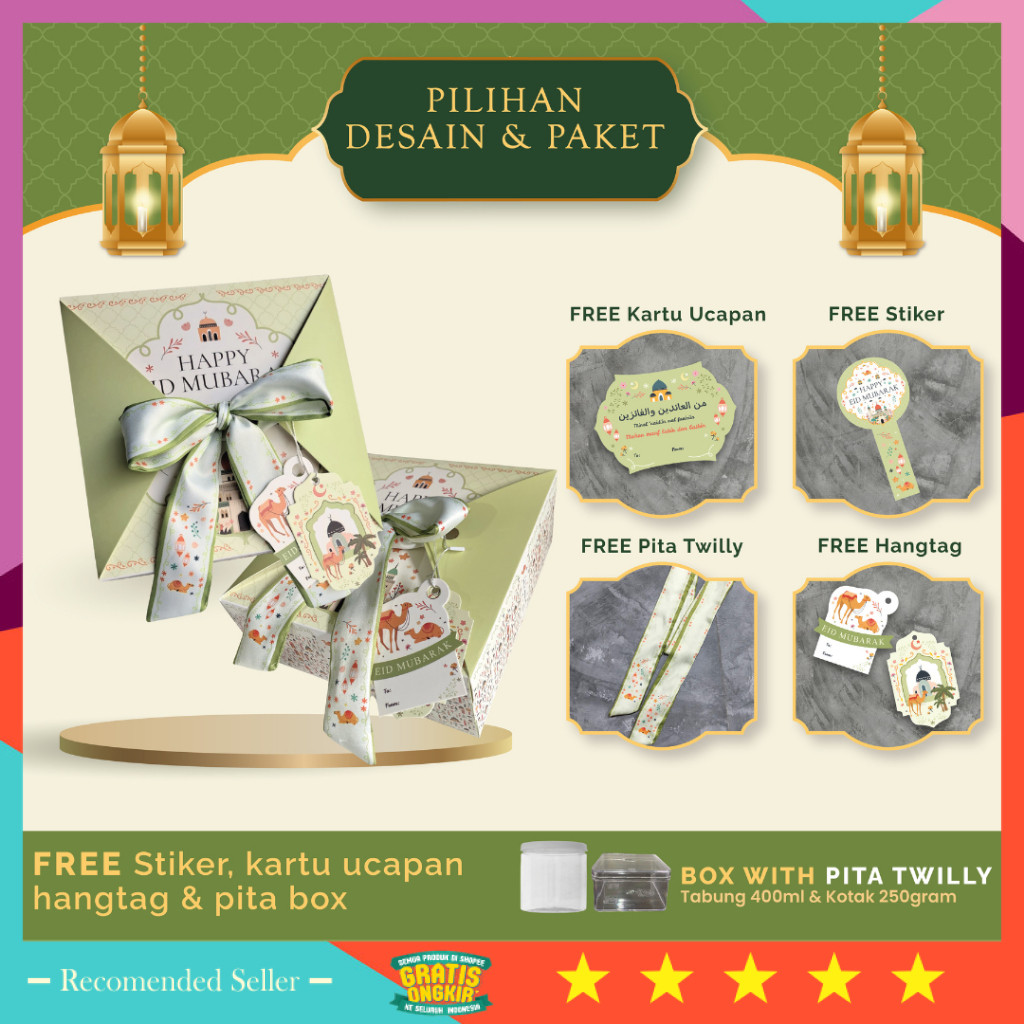 

hadiah Anniversary Wedding Pernikahan Teman Sahabat Pacar Pasangan / Gable box HASYA kotak hampers lebaran idul fitri model PITA TWILLY toples tabung/kotak/hardtop 911 ukuran (20x20x8cm) muat toples TABUNG (400ml : 4 toples) atau toples KOTAK HARDTOP 119