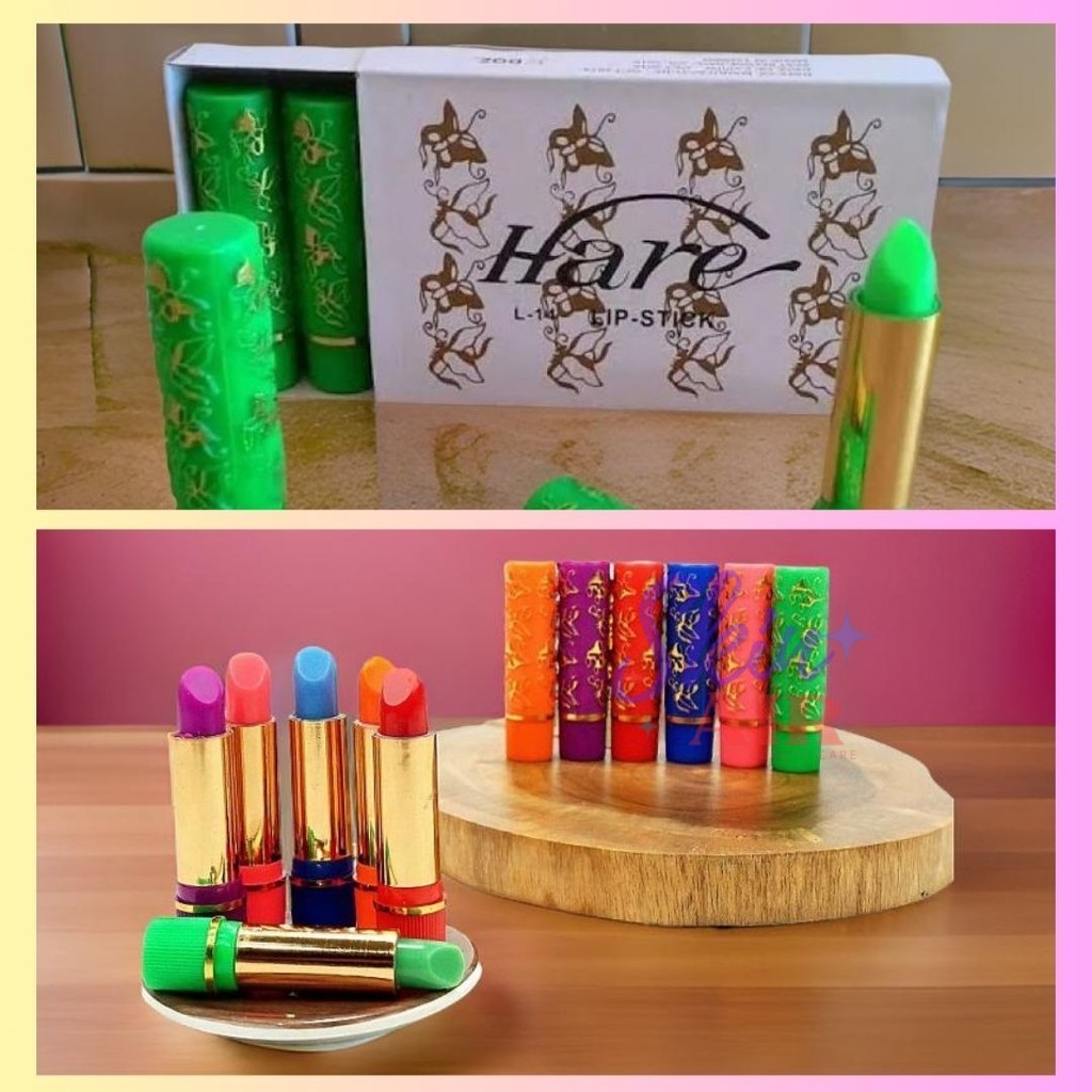 LIPSTIK ARAB HARE HIJAU / WARNA WARNI ( 12 PCS )