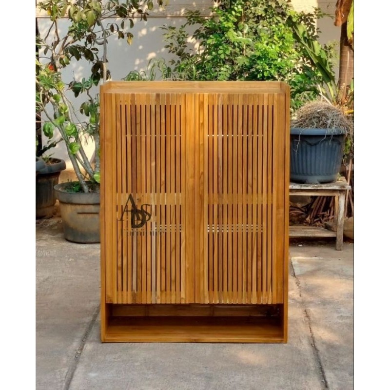 LEMARI HANDUK KAYU JATI RAK HANDUK RAK MULTIFUNGSI