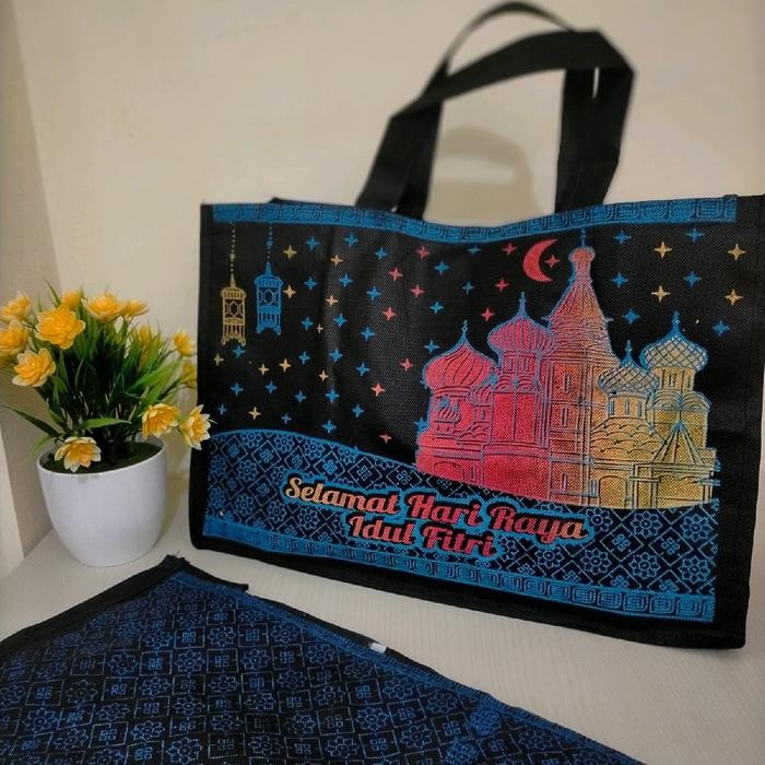 

1 lusin ( isi 12 pcs ) Tas lebaran parcel hari raya idul Fitri model lanscape - B