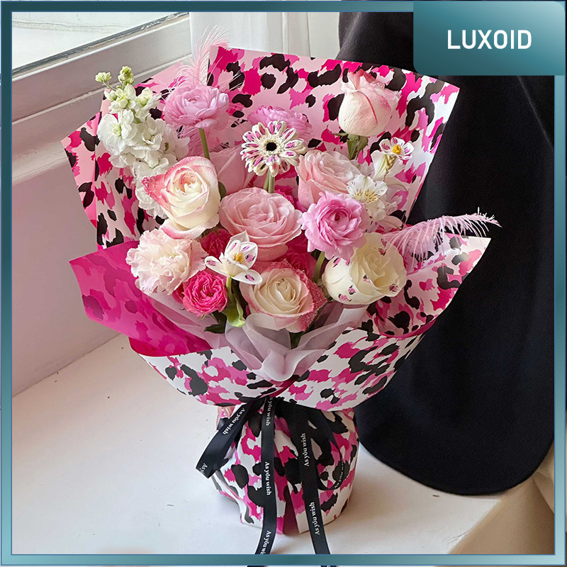 

LUXOID - FL42 LEOPARD Kertas Bunga Paper Buket Motif Cellophane