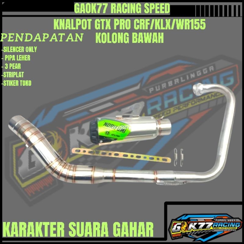Knalpot Kolong Bawah Crf Klx D-Tracker Norifumi Gtx pro