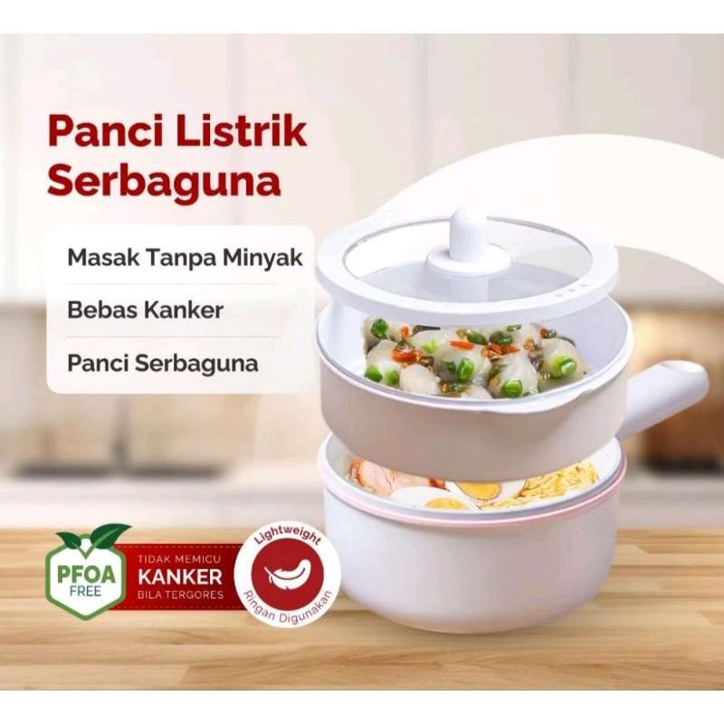 Fry Pan Serbaguna Wajan Penggorengan Anti Lengket Electric Panci Listrik Serbaguna