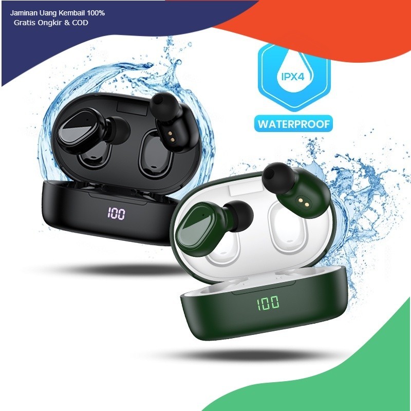 tocao.id x Acome Headset Earphone Bluetooth 5.0 TWS LED  Garansi Resmi 1 Tahun Airdots T1