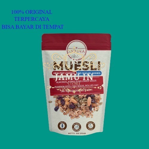 

Muesli Fruit seed 500Gram Sarina Sereal Premium Makanan Ringan dan Sarapan Diet Sehat