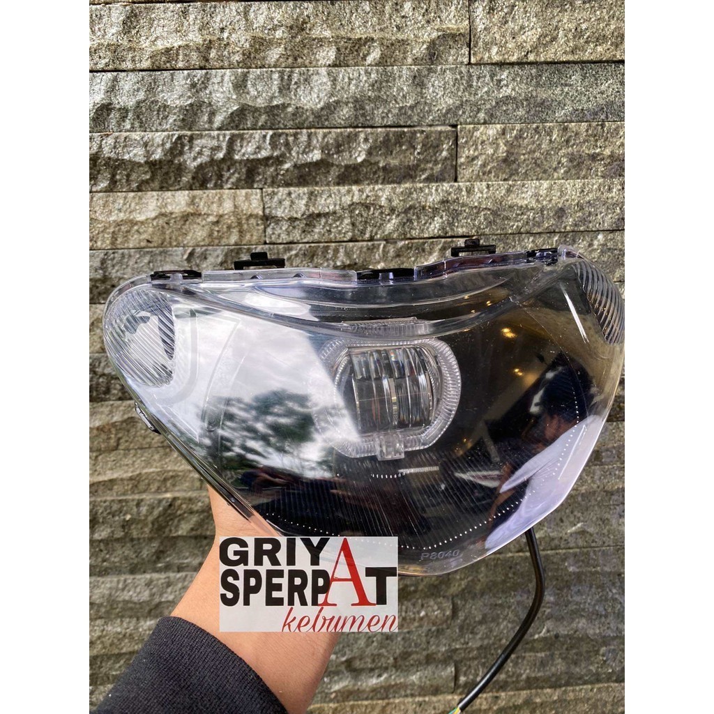 LAMPU DEPAN MIO SMILE MIO NEW BILED PROJIE LED 2 LENSA