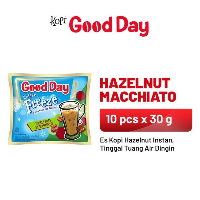 

GOOD DAY Coffee Freeze HazelNut Macchiato 1 Pack (10 x 30 gr)