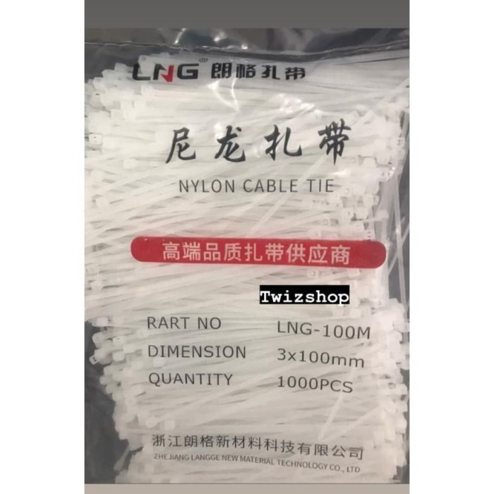

PROMO!! -Kabel Ties 10 cm / Kabel Tis 3x100mm ISI 1000 PCS - Putih