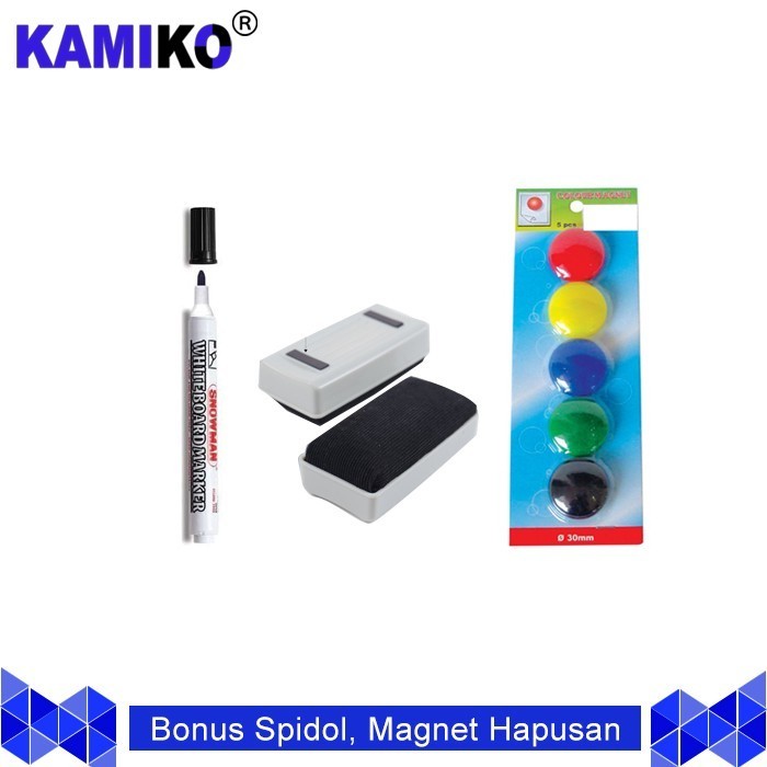 

PROMO!! -Whiteboard Kamiko 40 x 60 cm Gantung - Spidol Hitam - Magnet - Hapusan