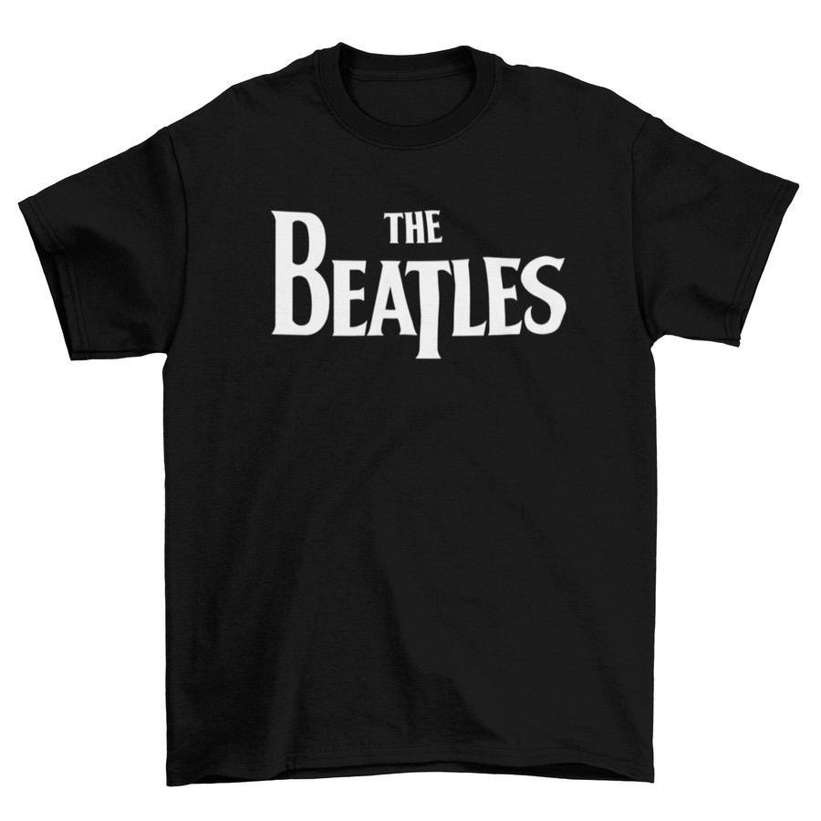 ￼Kaos pria  The Beatles - Official Logo Kaos Band