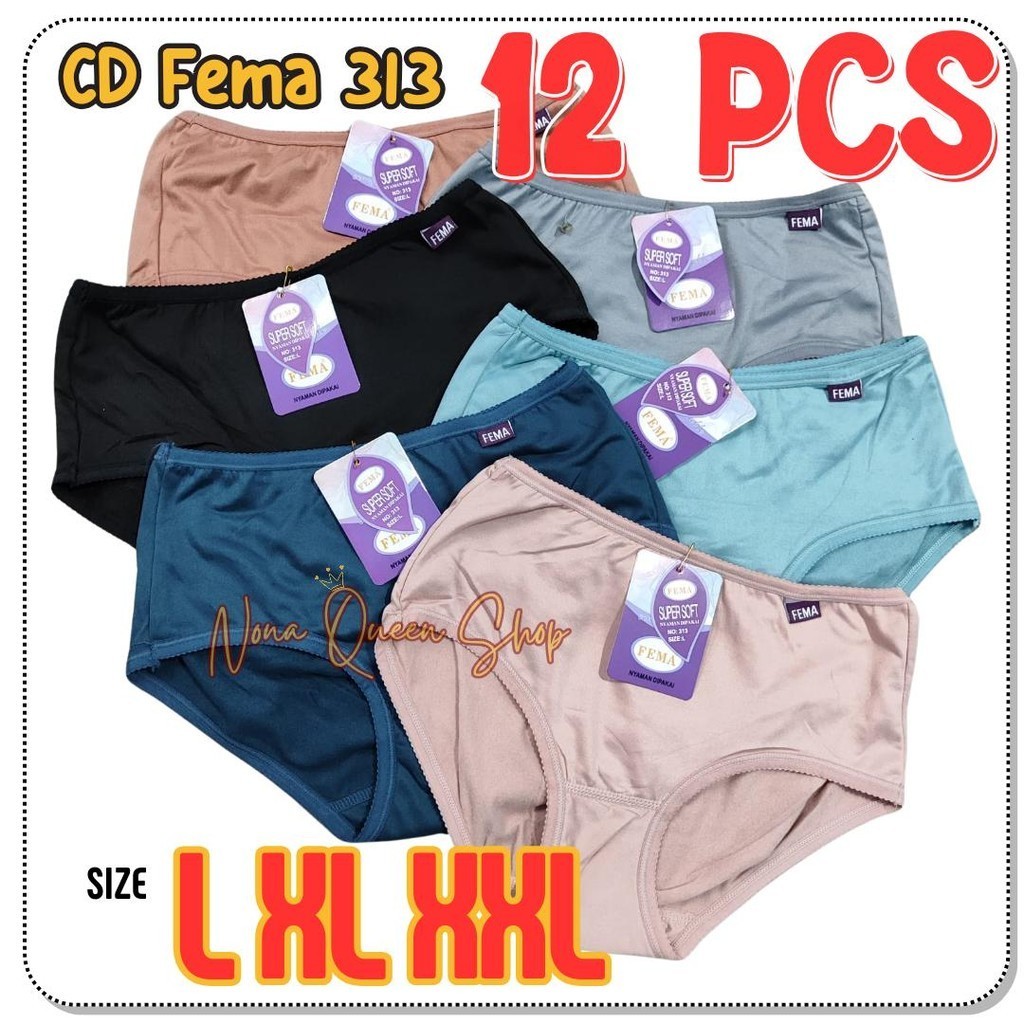 Celana Dalam Wanita Lusinan Murah / Cd Wanita Lusinan Jumbo FEMA 313 Grosir