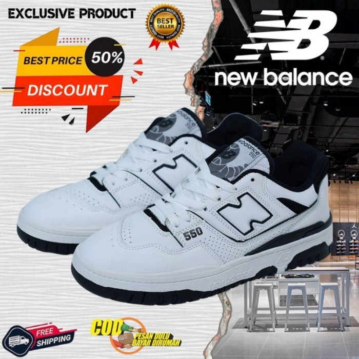 SEPATU NEW BALANCE 550 AIME LEONDORE WHITE BLACK