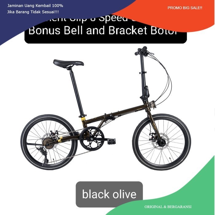 PROMO FLASH SALE Ojol Lipat 20" Nicks 10 element sepeda lipat 20 Nicks 10