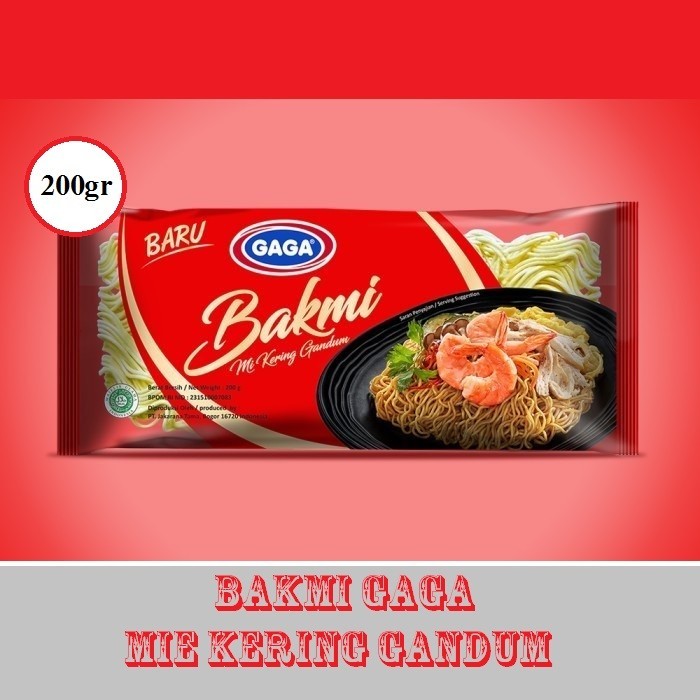 

GAGA Bakmi 200g / Mi Kering Gandum Gaga 200gr