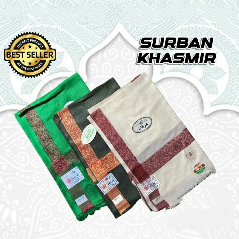 Surban Sorban Hijau Kashmir Bordir Shal Shawl