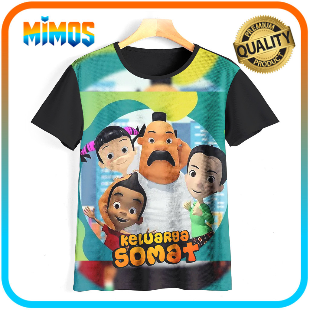 Kaos Anak Animasi Keluarga Somat Baju 3D Kartun Keluarga Somat 06CD007 Untuk Usia 1-12 Tahun - Mimos