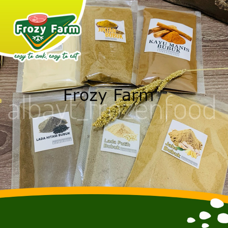 

Bumbu rempah bubuk 50gr jahe lada kayu manis bawang PEMIUM