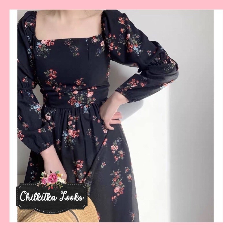 CHILKITKA LOOKS FASHION OUTFIT Brooklyn Dress Korean Vintage Floral Summer Pantai Sweet Holiday Outd