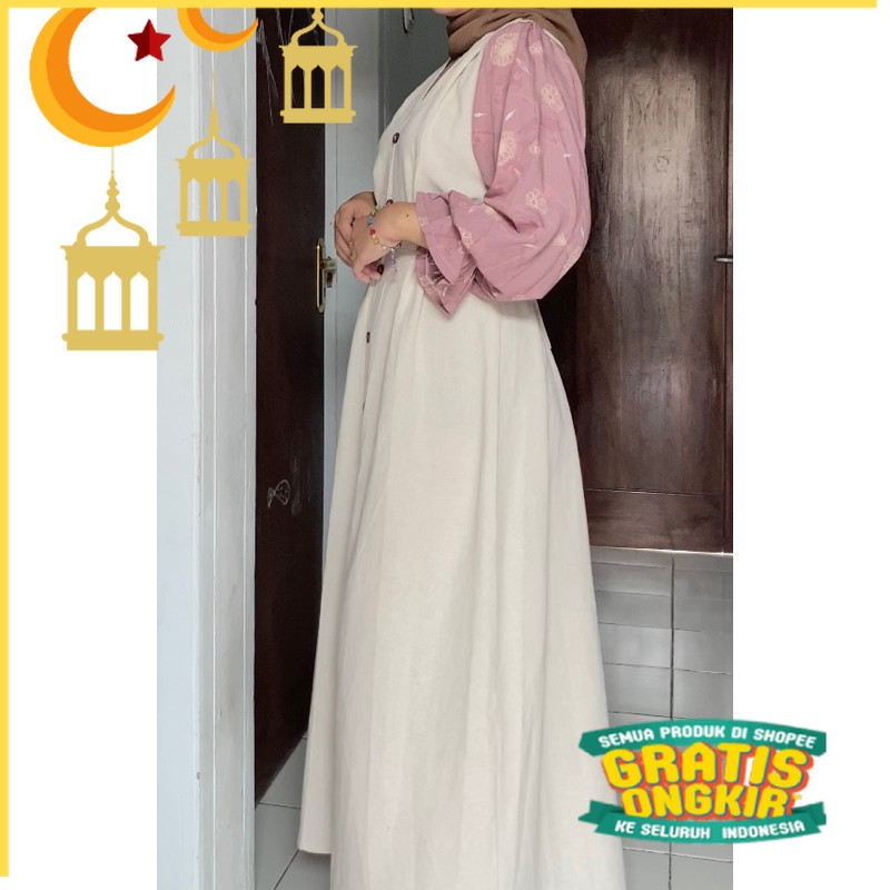 Penelope Dress / Floral Dress / Vintage Dress / Korean Dress / Gamis / Abaya / Baju Lebaran/ anak ke