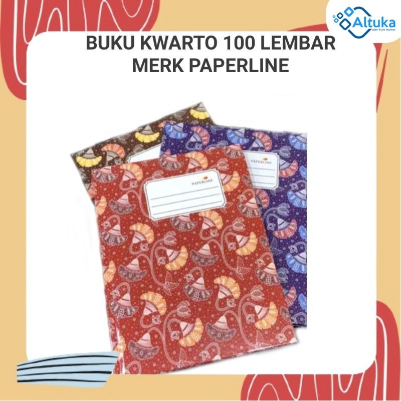 

Buku Tulis Hard Cover Kwarto 100 lembar Paperline