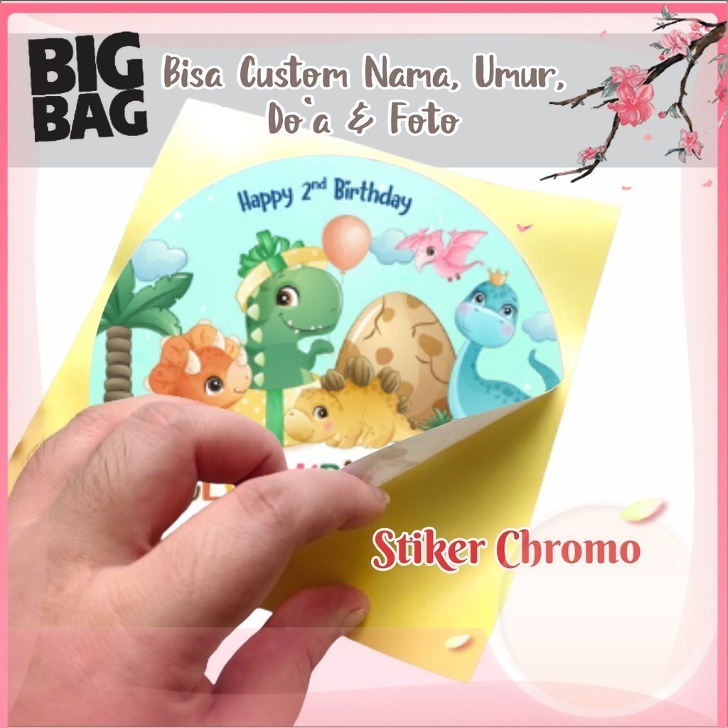 

BiGBaG Sticker Cromo Bulat Ulang Tahun Birthday Sticker Birthday Gift Print Sticker Custom
