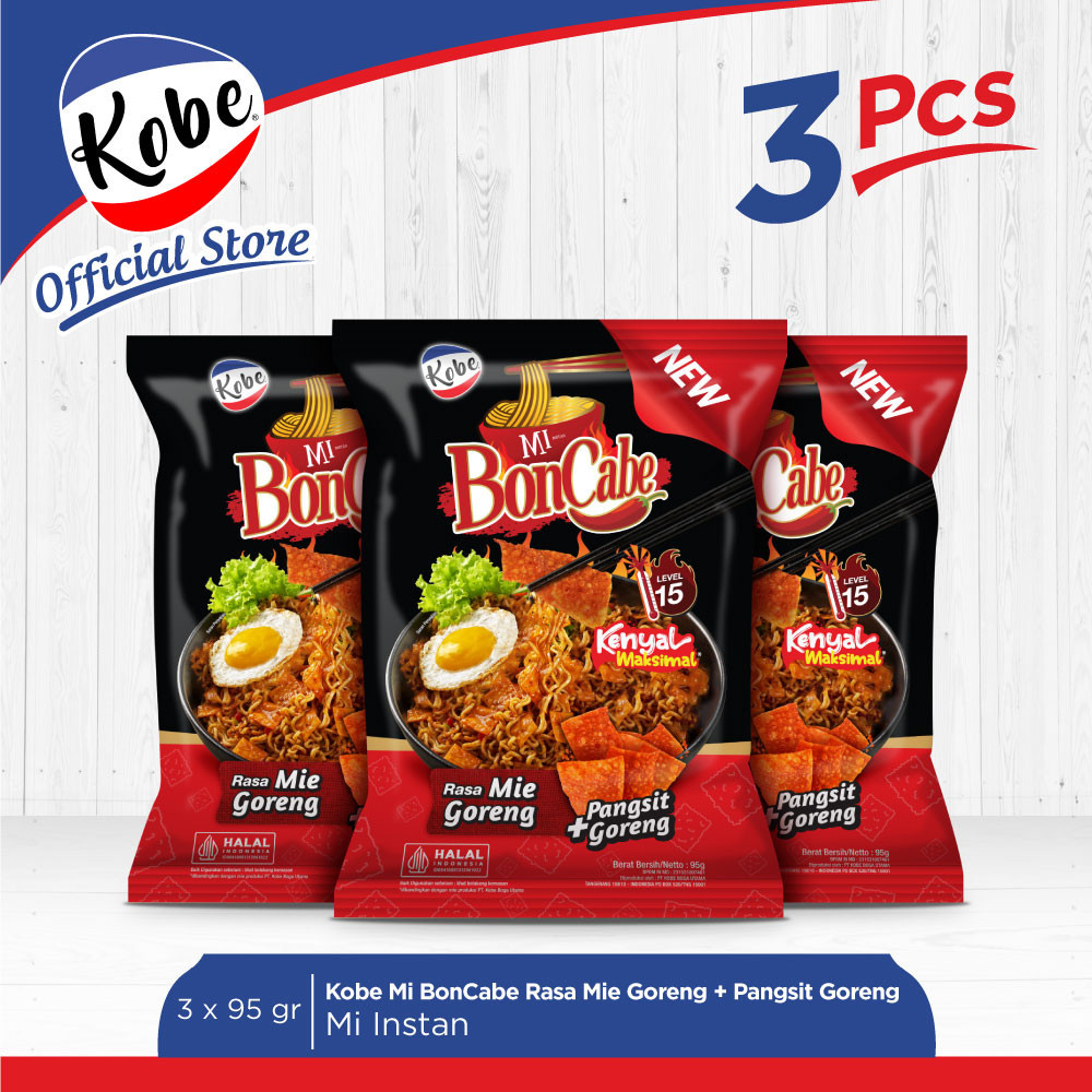 

Mi BonCabe Rasa Mie Goreng Level 15 + Pangsit Goreng 95gr (3pcs)