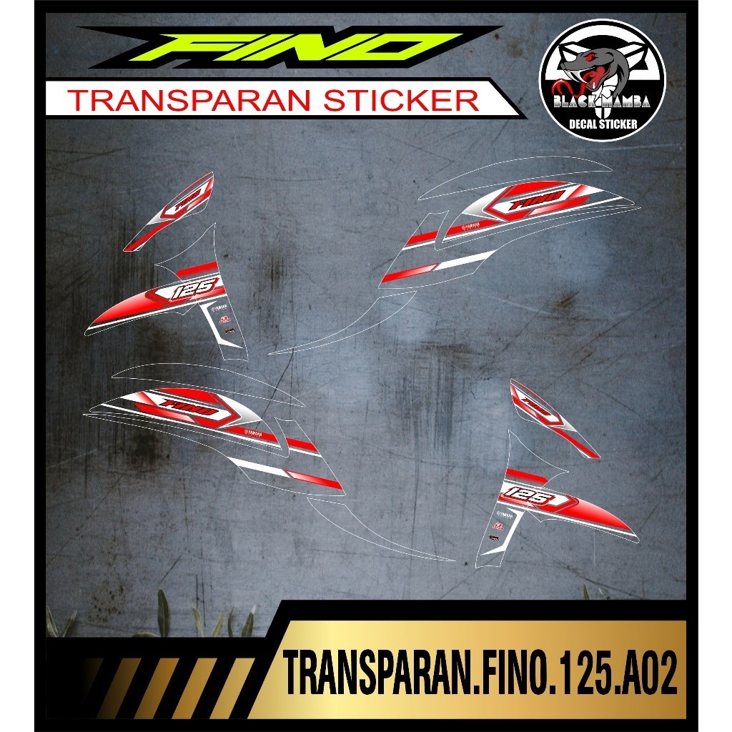 STRIPING TRANSPARAN  FINO 125 STIKER TRANSPARAN FINO 125 CODE A02