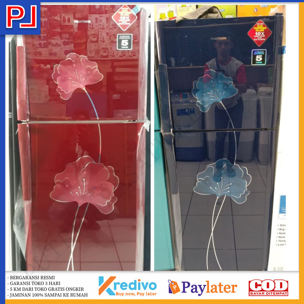 KULKAS POLYTRON BELLEZA 2 PINTU 210 LITER PRM 21 BNR/HO/HH khusus bandung