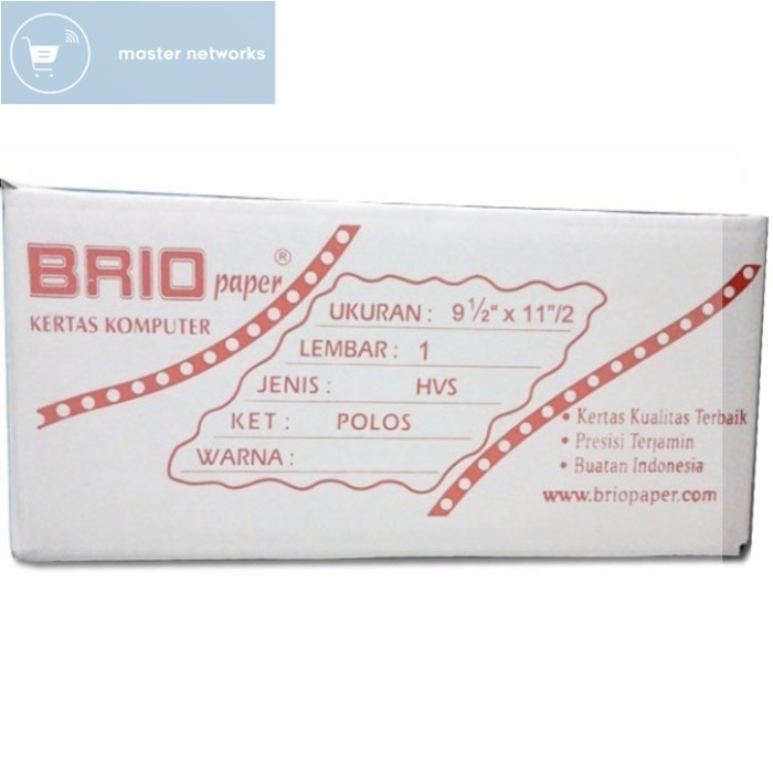 

Brio Kertas Countinous Form CF 1 Ply 1 Halaman 2 Lembar Kertas Komp