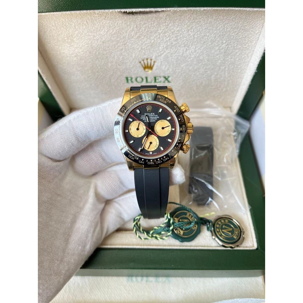【N Factory】Jam Tangan Mekanis Pria Seri Rolex Daytona 40Mm 4130 Tali Karet Pergerakan M116518ln-0047