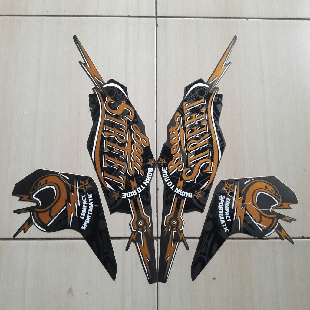 striping motor beat street 2019 hitam